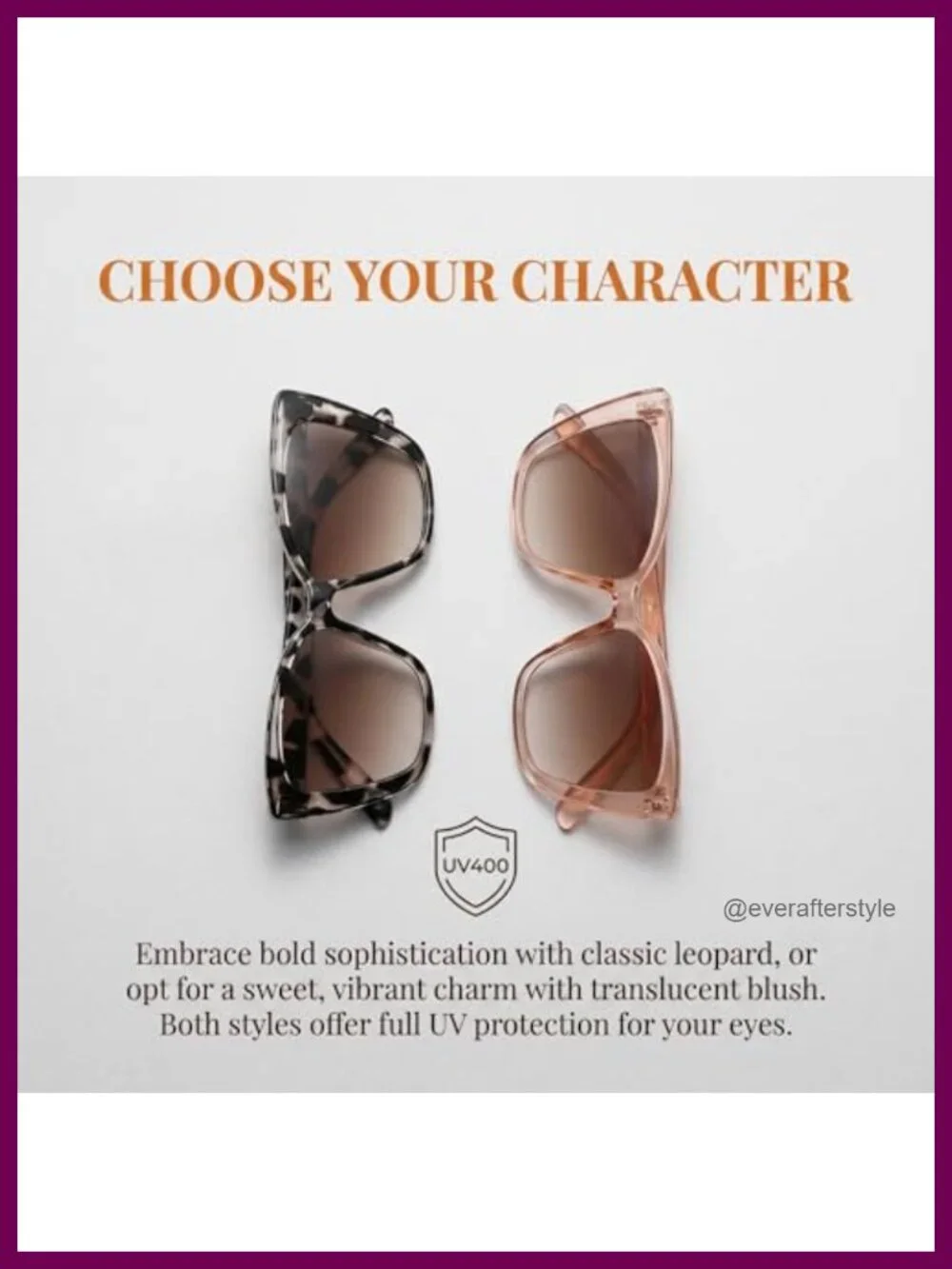 Vintage Cat Eye Sunglasses Women Oversized Square UV400 2-Pack Shades
